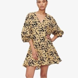 Anine Bing Peyton Dress in Painterly Leo